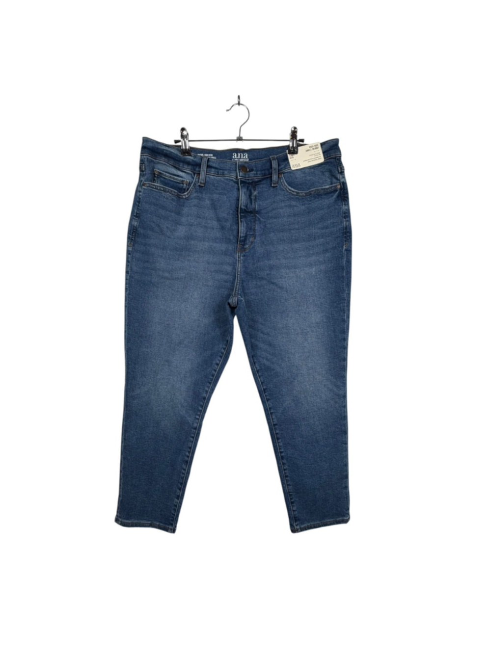 Ana A New Approach High Rise Ankle Skinny Jeans Petite Blue Slim Fit Womens 16